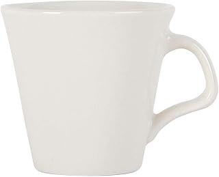 Tuxton Columbia Eggshell 8-1/4-Ounce Tall Cup, Case of 36, White; Scratch Resistant; Chip Resistant; Lead & Cadmium Free; Dishwasher, Microwave, Oven Safe