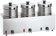 Triple Food Server w. 4 Qt. Inset – 4.7 liters, stainless-steel, Model 85900