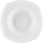 CAC China UVS-SQ120 Square Pasta Bowl 25oz 11" Porcelain Square, Super White, Set of 12