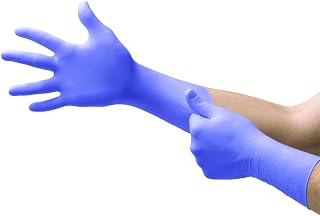 Ansell MICROFLEX Supreno EC SEC-375 Thick Disposable Nitrile Exam Gloves Extended Cuff for Automotive, Heathcare, Life Sciences, Large (8.5-9.0) Violet Blue (Box of 50)