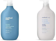 Method Men Body Wash, Glacier + Granite, Paraben and Phthalate Free, 28 FL Oz (Pack of 1) & Body Wash, Simply Nourish, Paraben and Phthalate Free, 28 oz (Pack of 1)