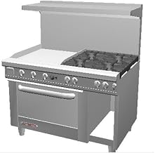 Southbend S48DC-2GL Range, 48", (4) Burners (28,000 Btu), with (1) 24" Manual Gr