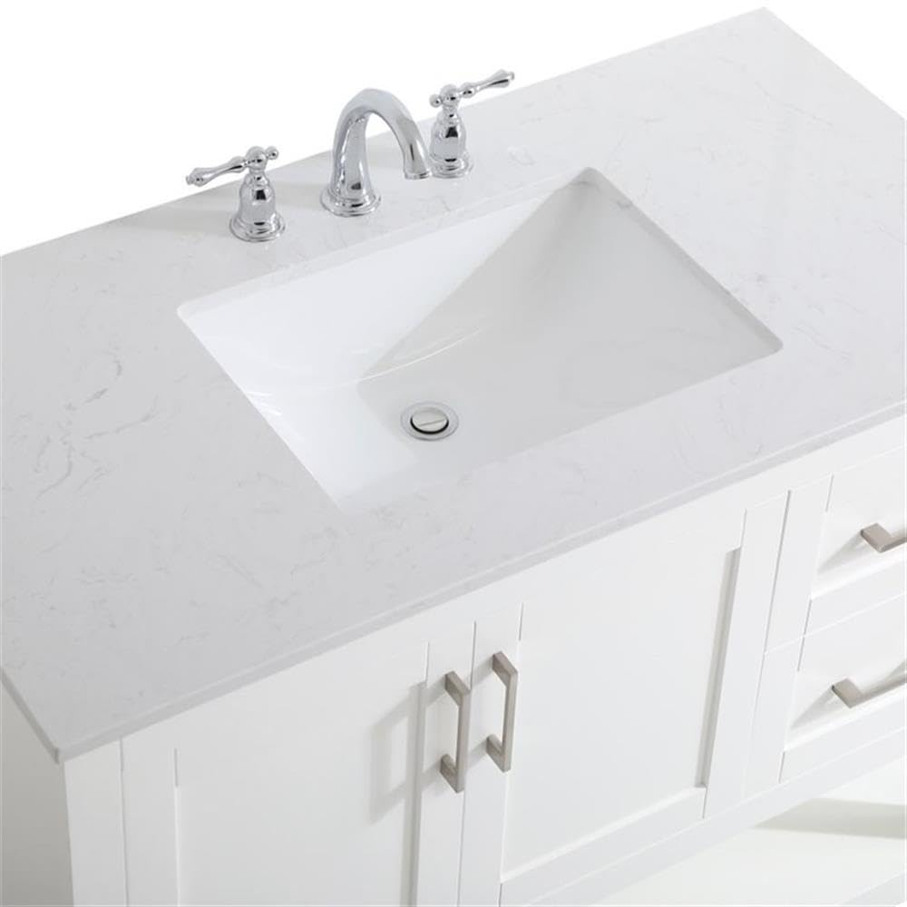Elegant Decor 42" - Single / White / Traditional Bathroom Vanities