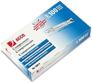 ACCO Brands ACCO Products - ACCO - Compressors for File Fastener Prong Bases, 100/Box - Sold As 1 Box - 16% Thicker Steel. - No Sharp Edges. - Matte Finish.