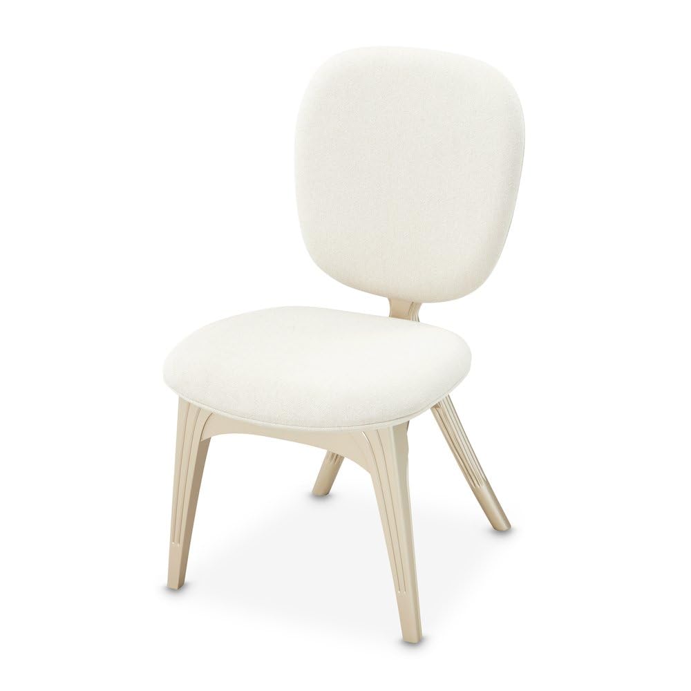 Brand Camellia Field Caramel Vanity Chair by Michael Amini – 27"D x 21"W x 38"H, Solid; Manufactured Wood, Caramel, Model N9090244-134