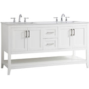 Elegant Decor 60"Lx22"Wx34"H / White / Traditional Bathroom Vanities