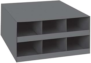 Durham 921-95 Gray Cold Rolled Steel Welding Rod Cabinet, 16-1/8" Width x 8-1/8" Height x 18-1/2" Depth, 6 Compartments