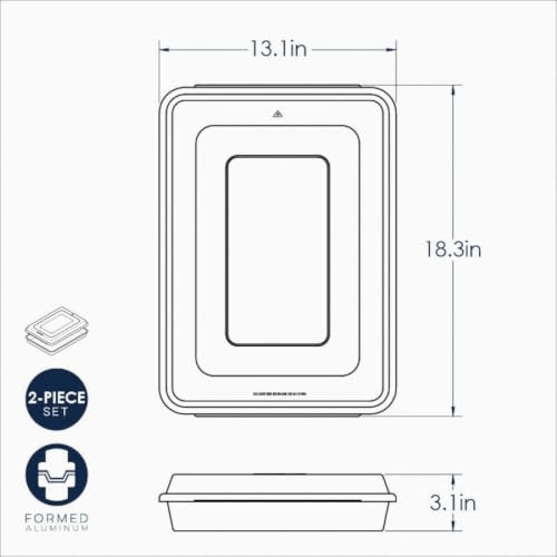 Nordic Ware High-Sided with Lid / Natural / High-Sided Sheet with lid Rectangular Cake Pans