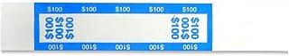 CONTROLTEK $100 Currency Strap, White/Light Blue, 1000/Pack (560019)