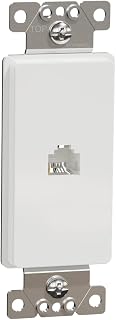 Square D by Schneider Electric Square D X Series RJ11 4 Conductor Telephone Jack Decorator Strap, Standard, Matte White