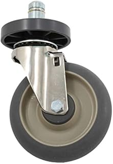 METRO Stainless Steel Washable Polyurethane Stem/Swivel Caster, 5" Diameter, with Donut Bumper