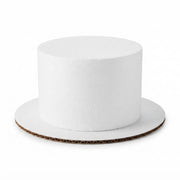 5" x 4" Round Foam Cake Dummy Polystyrene by Glownary – 2000 Ml, Paperboard, White, Model 246cdrd45