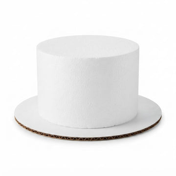 5" x 4" Round Foam Cake Dummy Polystyrene by Glownary – 2000 Ml, Paperboard, White, Model 246cdrd45