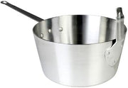 Thunder Group ALSF003 Fry Pot, 10 Quart Capacity, 3 mm Thick, with stem Catcher, leveled, fits Basket SLFB001 (not Included), Aluminum, Mirror-Finish