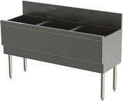 Perlick TS543CA 54"W Underbar 3 Compartment Sink