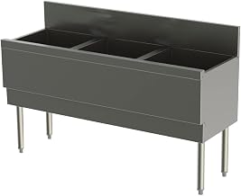 Perlick TS543CA 54"W Underbar 3 Compartment Sink