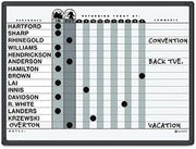 Quartet Magnetic Employee In/Out Board, Porcelain, 24 x 18, Gray/Black, Aluminum Frame, Sold as 1 Each