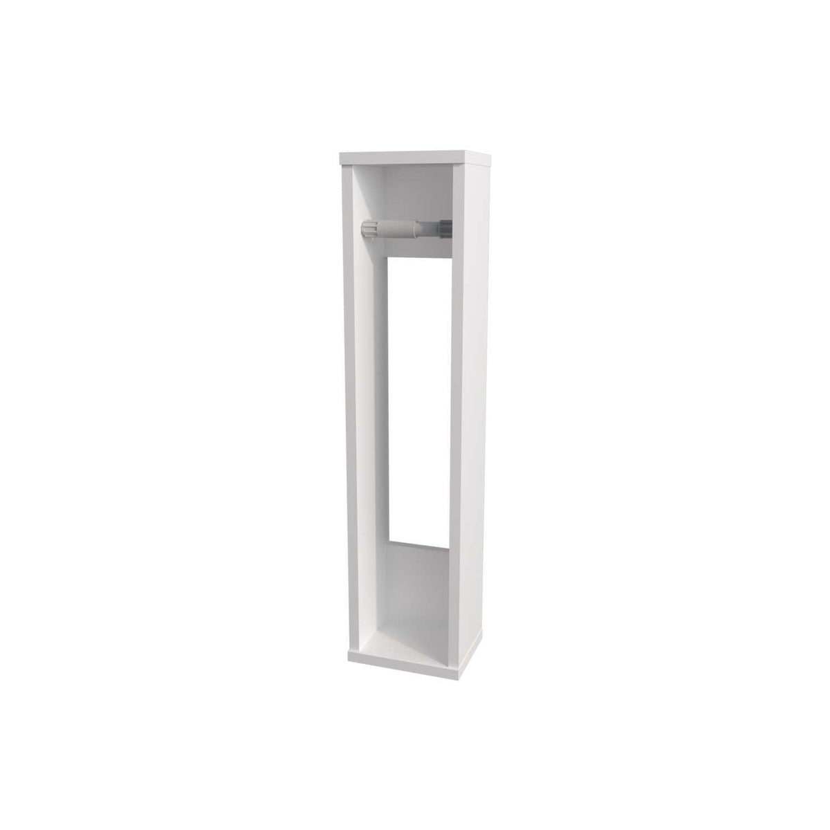 Freestanding Toilet Paper Holder Stand - White Bathroom Dispenser by HomeStock – Model FM11030MLB-1335