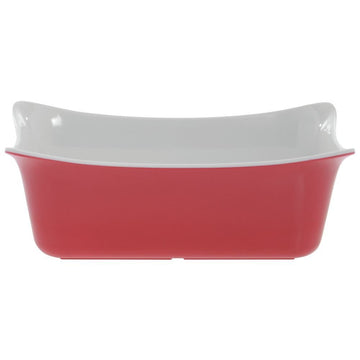 Dalebrook 1/6 Size Red Melamine Fleur Gastronorm Crock - 6 9/10"L x 6 2/5"W x 3 9/10"D by DALEBROOK SUPPLIES LTD – Melamine, Red, Model 5016383022725