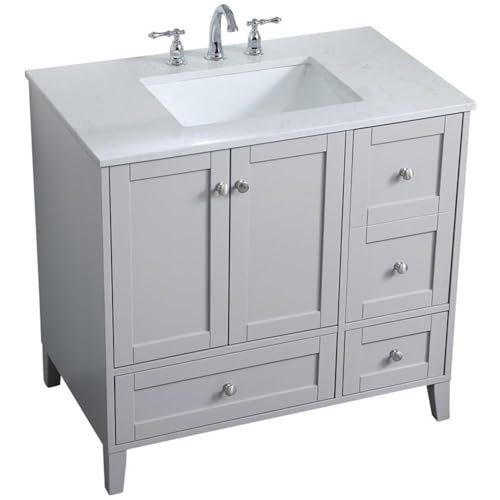 Elegant Decor 36" - Single / Grey / Traditional Bathroom Vanities