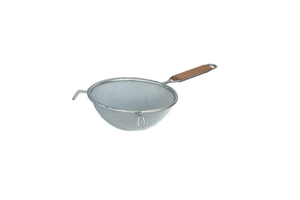 Browne 10-1/4" Wide Medium Double Mesh Strainer by Browne Foodservice – 10-3/4-Inch, Tin, Silver, Model 8199