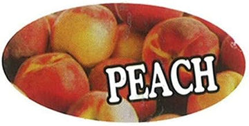 Specialty Printing Oval Peach Flavor Label, 1.96" x 31/32" | 1000/Roll