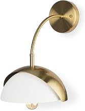 HomeRoots 611859 13 in. White Metal Corner Wall Light