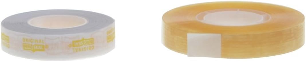 Tamper Evident Clear Poly Tape with Yellow Paper - 1/2" W x 216'L 28 Rolls Per Case