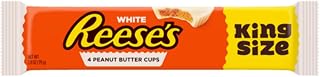 Reese's Peanut Butter Cups, White Crème Candy, King Size (Pack of 18)