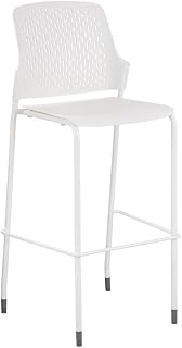 Safco Next Bistro Chairs(2) in White - 20" L x 21.75" W x 46.75" H
