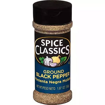 Ground Black Pepper by Spice Classics – 1.87 Ounce (Pack of 1), Plastic