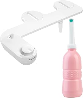 Brondell Fresh Spa FSA-15 Bidet Attachment and GoSpa Travel Bidet Bundle – Adjustable Non-Electric Bidet with Portable Peri Bottle and Travel Bag