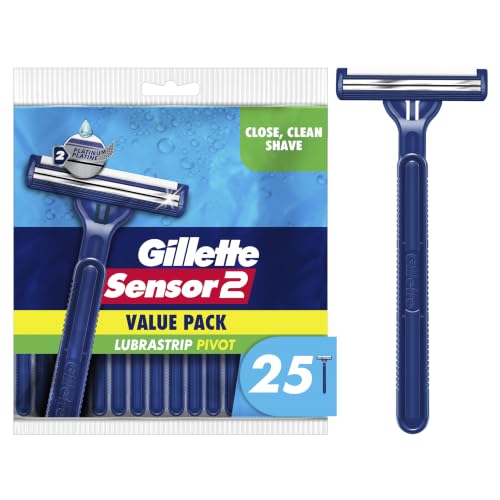 Gillette 25 Count (Pack of 1) / Blue / 25 Razors Plus Pivot Disposable Razors