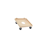 Plastic Rack Dolly w/ 2 Swivel and 2 Fixed Casters by Vollrath – Plastic, Beige, Model 52292