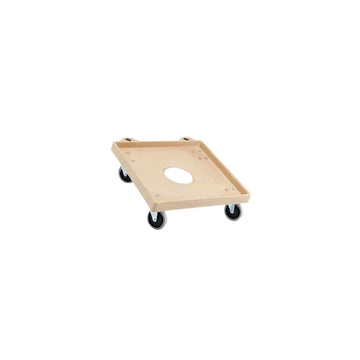 Plastic Rack Dolly w/ 2 Swivel and 2 Fixed Casters by Vollrath – Plastic, Beige, Model 52292