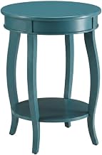Furnifact Teal, Accent Side Table, Wood Engineered Wood Construction, Durable Home Design, Warm Stylish Finish, Quality Build for Home