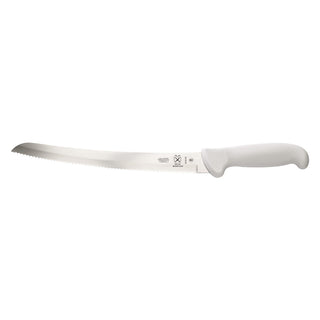 Ultimate White 10" Curved Wavy Edge Bread Knife by Mercer Culinary – 10", Stainless Steel, White, Model M18132