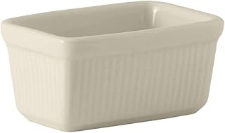 Tuxton BEQ-0452 Vitrified China Long Sugar Packet Holder, 4-1/2", Eggshell (Pack of 12),