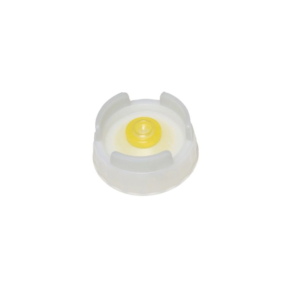 FIFO Medium Valve Dispensing Caps - 6 / PK by FIFO Innovations – Clear and Yellow, Pack of 6, Model 5355-220