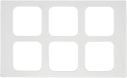 HUBERT Cold Food Bar Tile 1/6 Size White Melamine- 21" L x 12 3/4" W