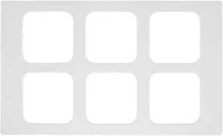 HUBERT Cold Food Bar Tile 1/6 Size White Melamine- 21" L x 12 3/4" W