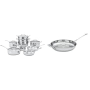 Cuisinart Silver / Variety Pack / Cookware Set + 12-Inch Open Skillet Cookware Sets
