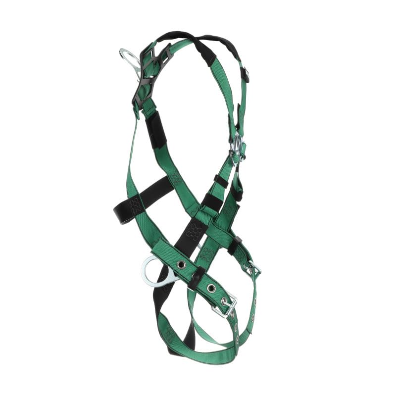 V-Form Full Body Safety Harness - Size: Standard (Medium) by MSA – Standard, Polyester, Green, Model 10197215