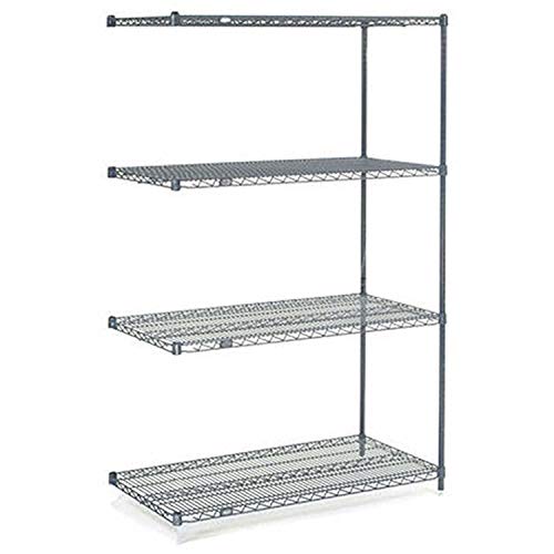 5 Tier Wire Shelving Add-On Unit by Nexel – Metal, Blue Epoxy, Model A24246N5