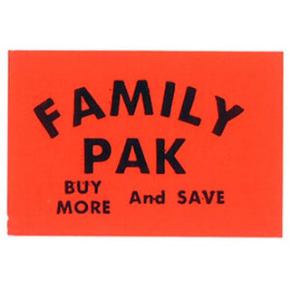East West Family Pack Buy More & Save! Die-Cut Greaseproof Printed Label Dayglo Red with Black Print by EastWest – 1.5" x .75", Paper, Dayglo Red With Black Print, Pack of 1000