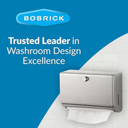 Bobrick 7-1/8" / Knob-Latch / Silver Paper Towel Holders