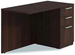 Alera Seville Series Desk Return with Pedestal, Right, 48" x 24" x 29", Mahogany