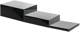 HUBERT Modular Black Acrylic Riser Set - 12" L x 29 3/4" W x 1", 3", 5" H