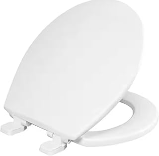 Bemis Kimball® Round Plastic Toilet Seat White Never Loosens Slow-Close