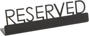 American Metalcraft SBR5 Stainless Steel Reserved Sign, Black, 5"